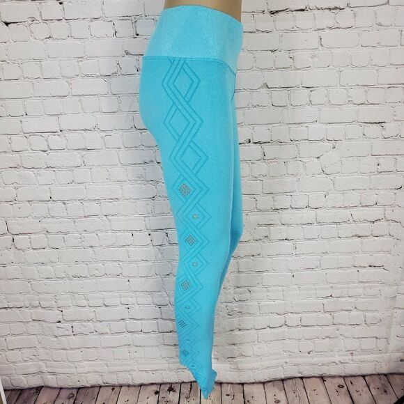 NUX Heather Leggings Blue S NWT - Picture 4 of 6